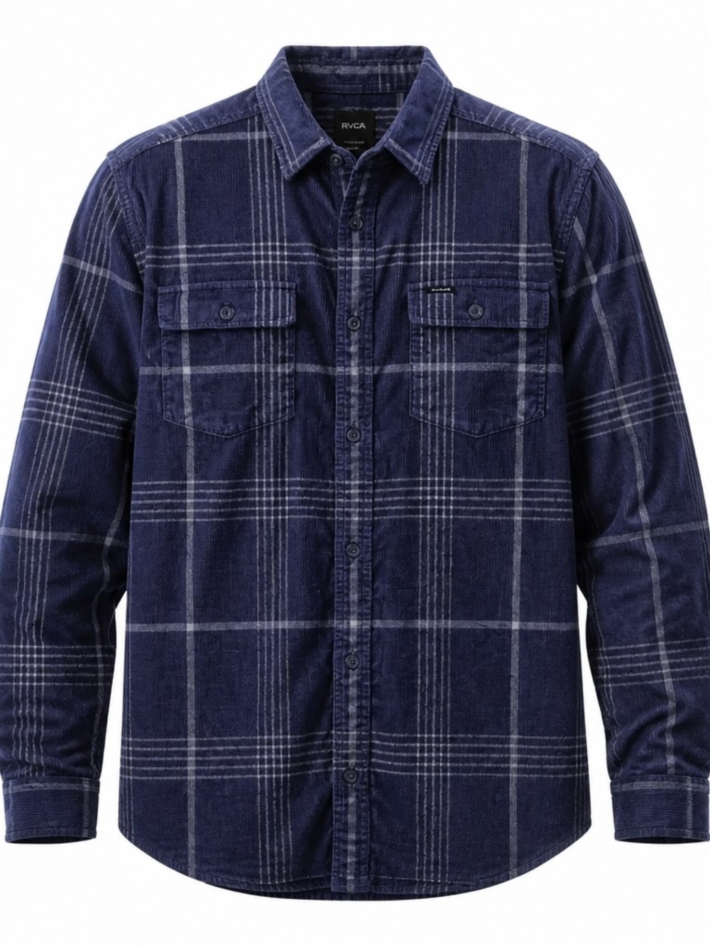 RVCA Navy Plaid Lightweight Shirt